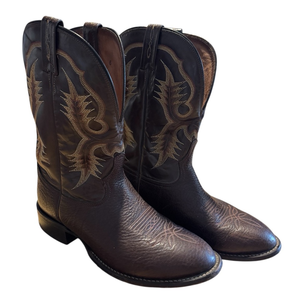 VINTAGE TONY LAMA MEN’S 10 EE WIDE USA MADE WESTERN COWBOY LEATHER RANCH BOOTS